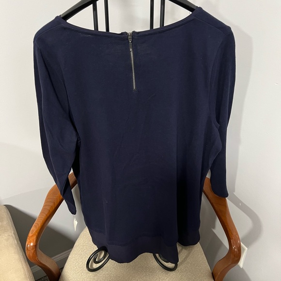 Talbots Top with Chiffon Hem - Picture 2 of 5